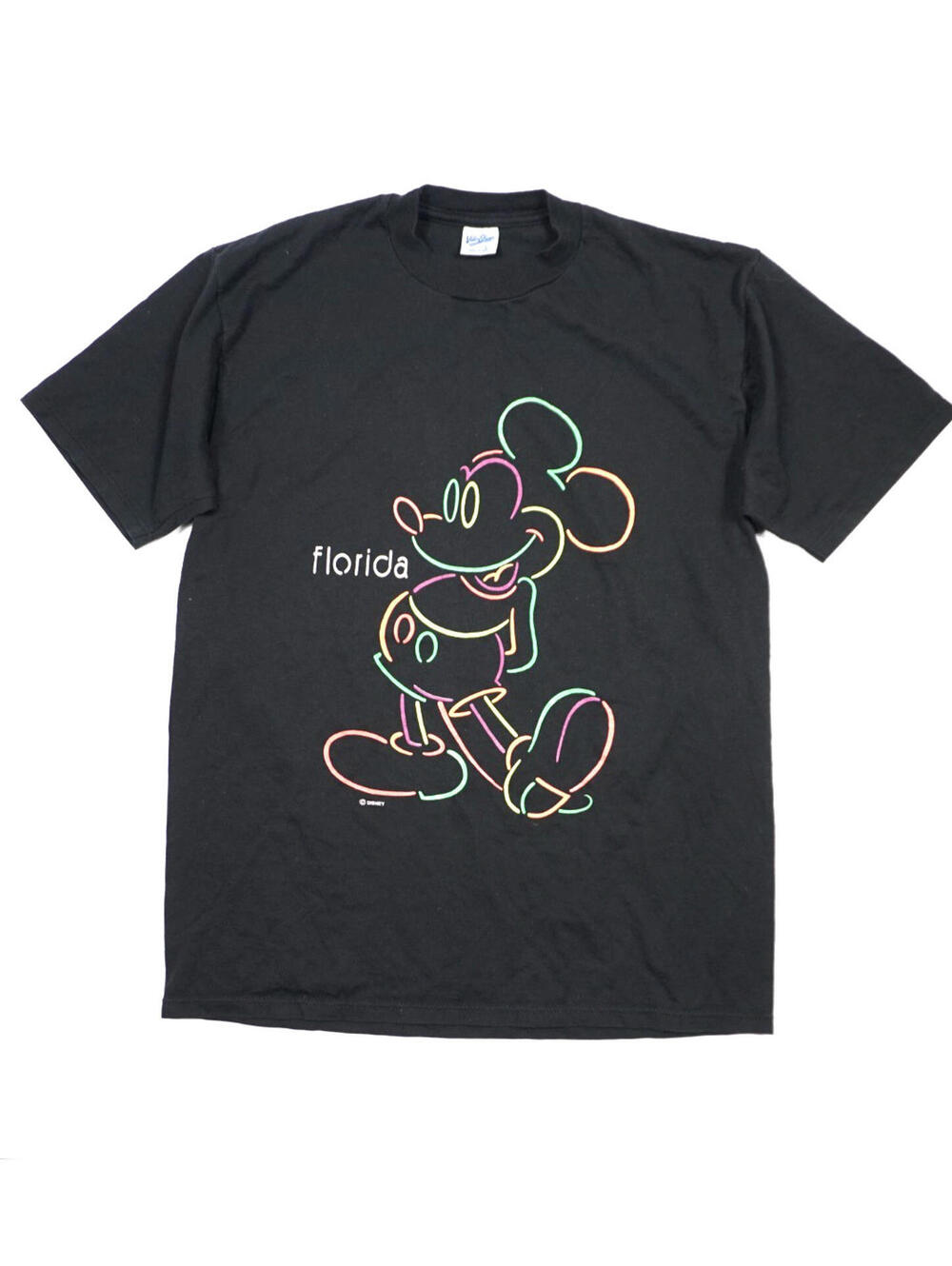 Vintage 90s Disney Mickey Mouse T Shirt Large Florida Cartoon Velva Sheen Tee